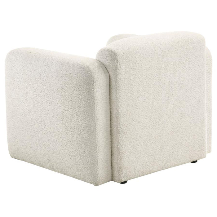 Stratus Collection Modern Sculptural Sofa, Loveseat & Chair – Textured White