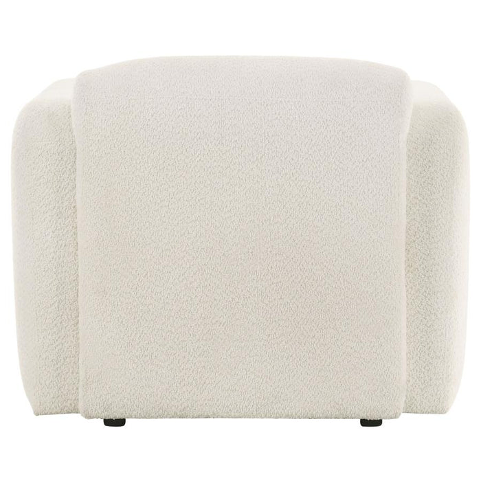 Stratus Collection Modern Sculptural Sofa, Loveseat & Chair – Textured White