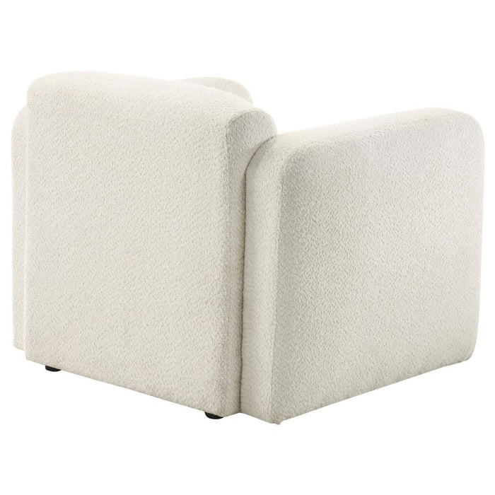 Stratus Collection Modern Sculptural Sofa, Loveseat & Chair – Textured White