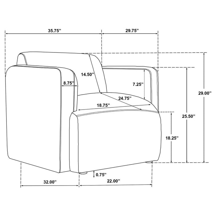 Stratus Collection Modern Sculptural Sofa, Loveseat & Chair – Textured Brown