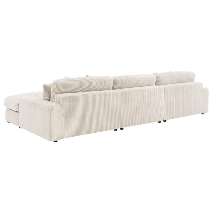 Tavaro Upholstered Reversible Chaise Sectional Sofa Sand