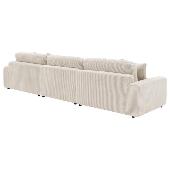 Tavaro Upholstered Reversible Chaise Sectional Sofa Sand