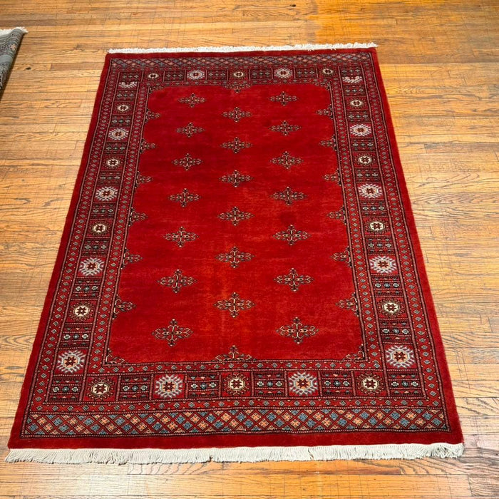 Hand-Knotted Pakistani Bokhara Rug – 100% Wool, 3' x 5'