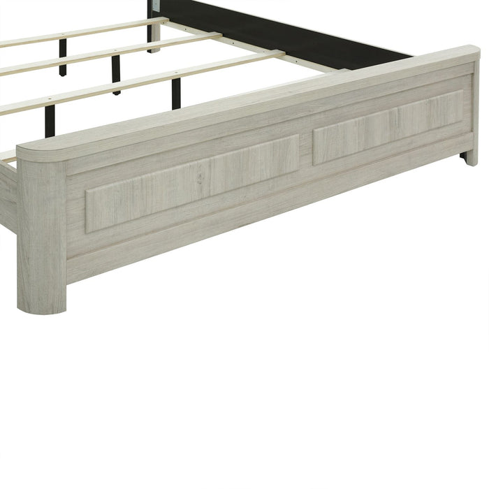 Veltra Collection Contemporary Farmhouse Panel Bedroom Set