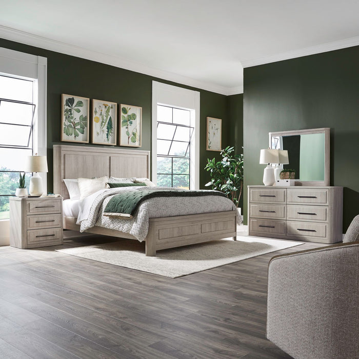 Veltra Collection Contemporary Farmhouse Panel Bedroom Set