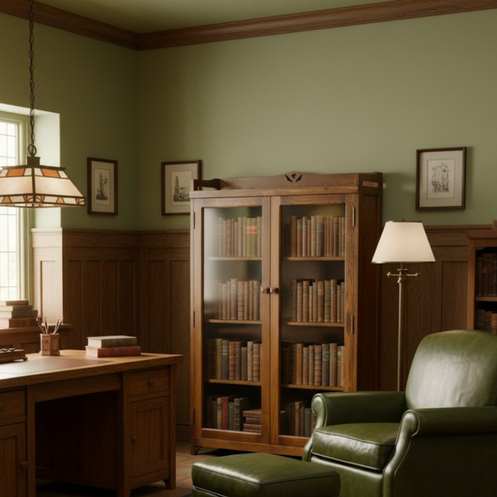 Mission Bookcase / Curio Cabinet - Walnut (W1)