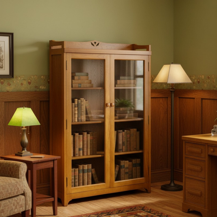 Mission Bookcase / Curio Cabinet - Michael's Cherry (MC1)