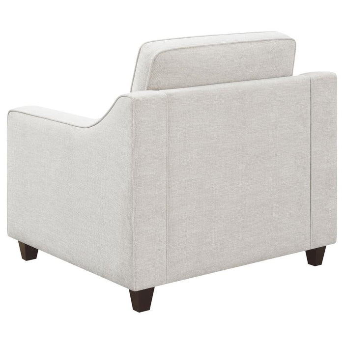 Eshari Upholstered Sloped Arm Sofa in Beige Chenille