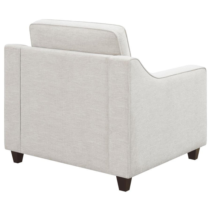 Eshari Upholstered Sloped Arm Sofa in Beige Chenille