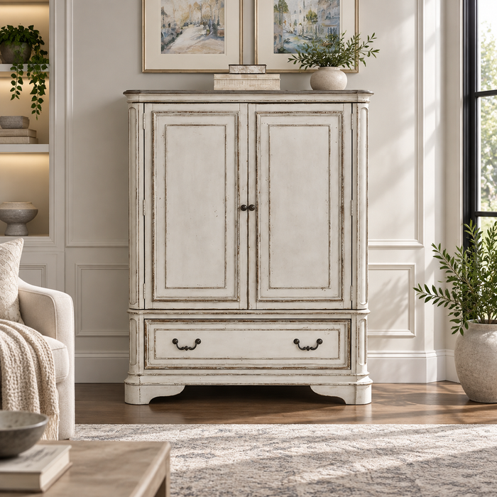 Artemis Gentleman's Chest / Cabinet / Dresser in Antique White