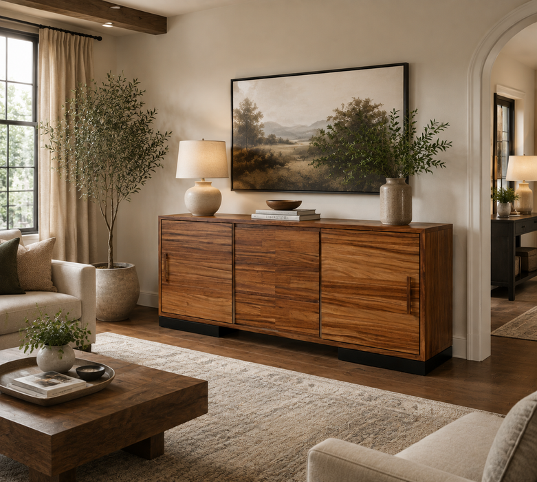 Madeira Parota Wood Sideboard - 66"