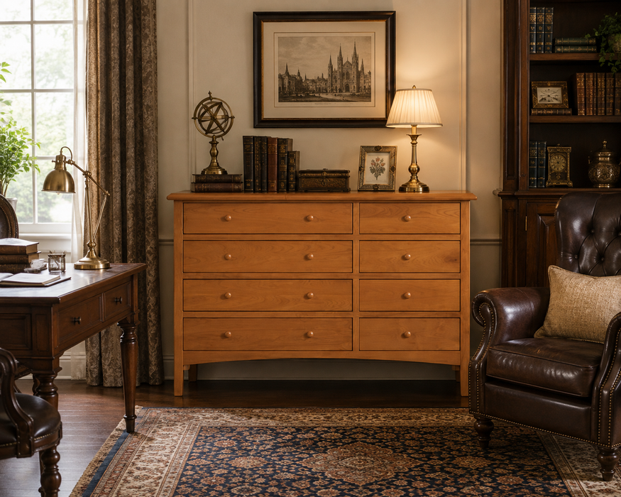 Heritage Cherry Solid Cherry Wood 8-Drawer Dresser