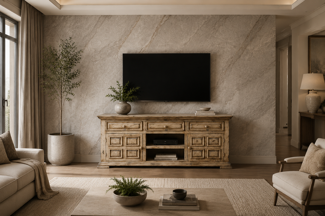 Greenview 55 inch Whitewashed TV Stand