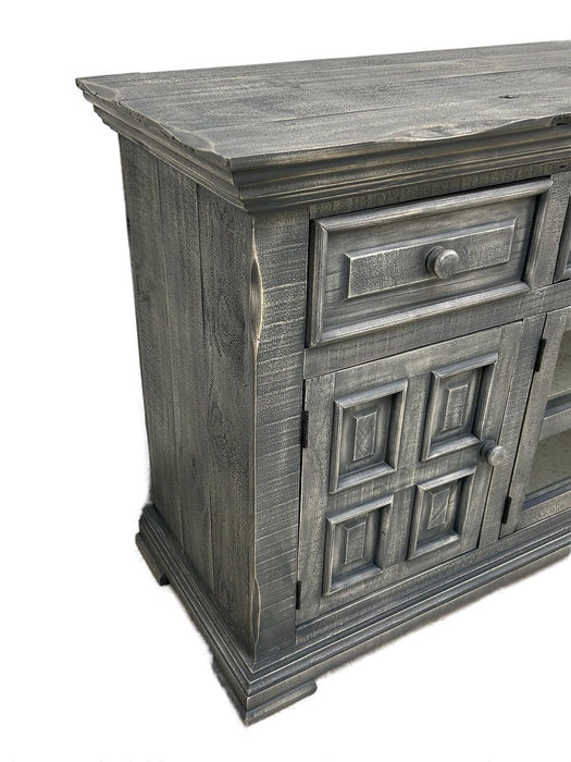 Keystone Panel Door TV Stand - 83" (2 Colors Available) - Grey