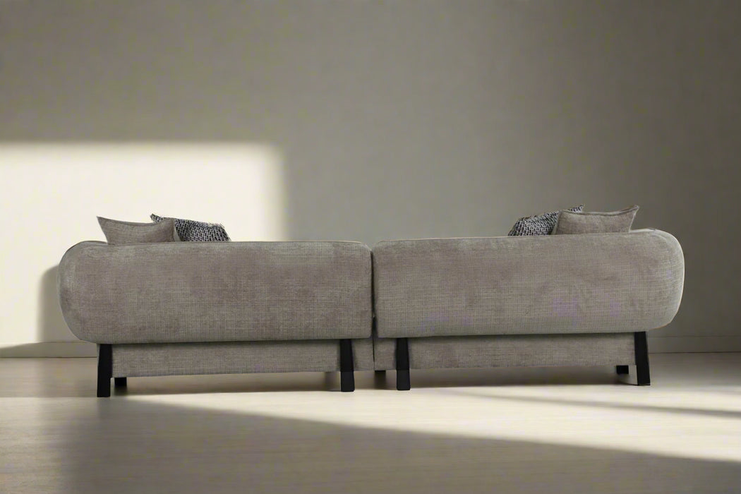 Nova Mid-Century Modern Sectional 4-Seater Sofa - 117"