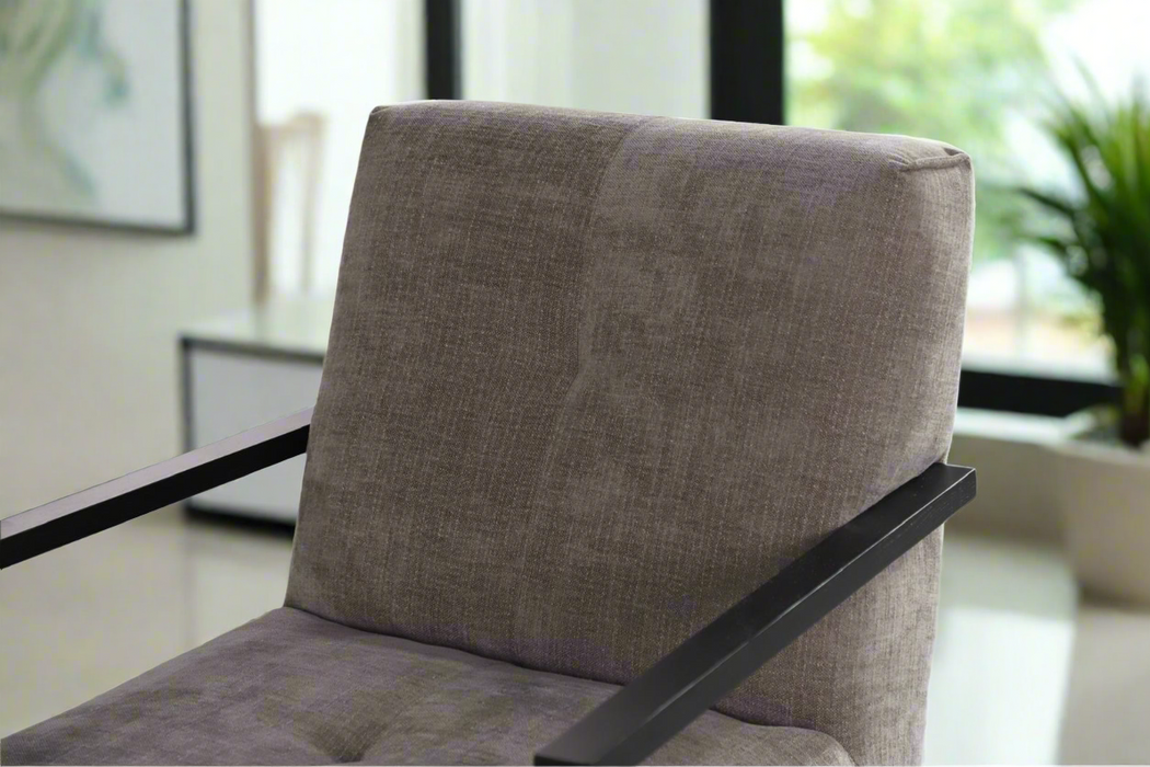 Linea Collection Modern Swivel Arm Chair - Gray