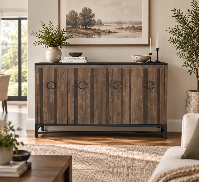 Audrey Rustic Modern Solid Wood Sideboard / Console / TV Stand