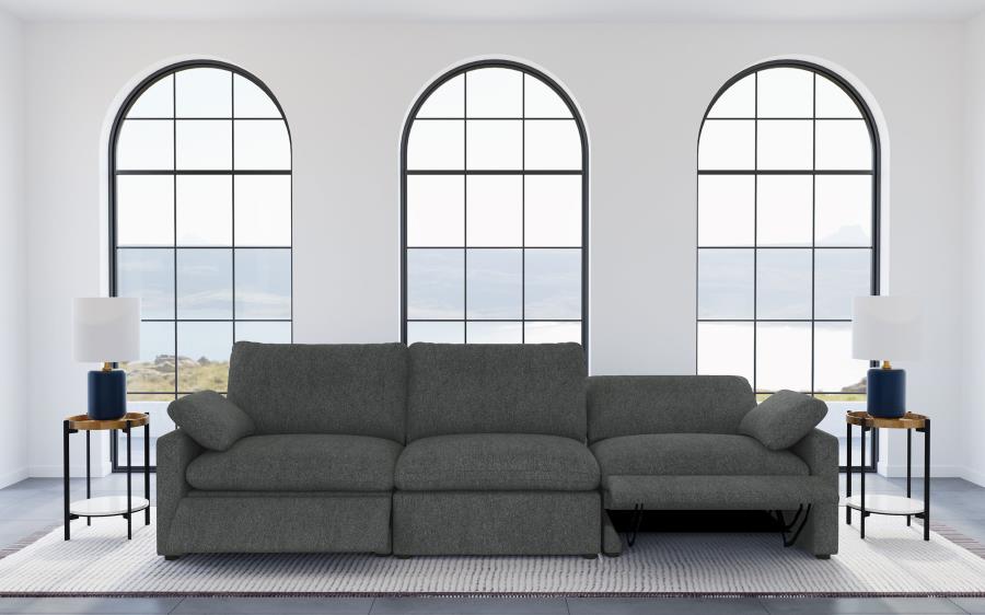 Cenra collection Modular Power Reclining Sofa – Dark Grey