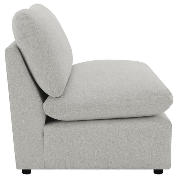 Cenra collection Modular Armless Chair Grey