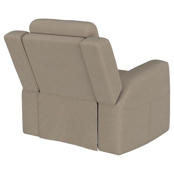 Luvano Luxurious Upholstered Recliner Chair - Taupe