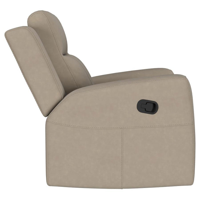 Luvano Luxurious Upholstered Recliner Chair - Taupe