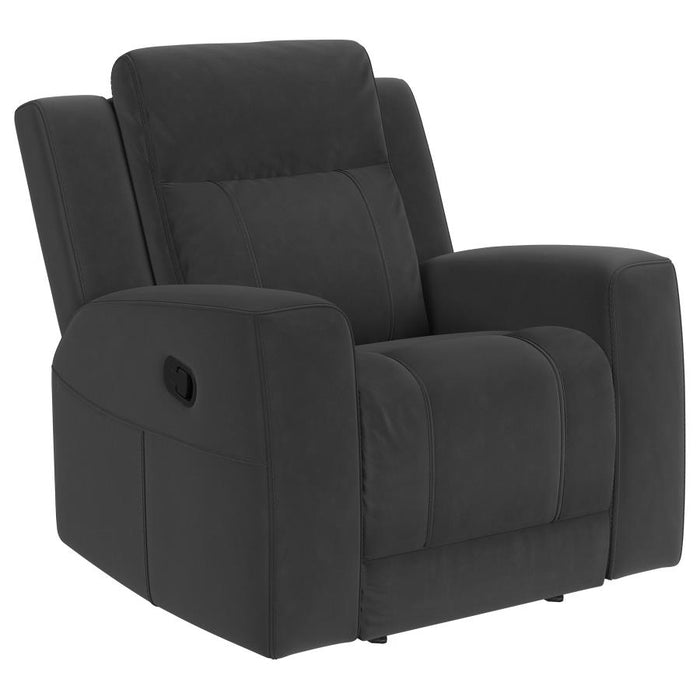 Luvano Luxurious Upholstered Recliner Chair - Charcoal