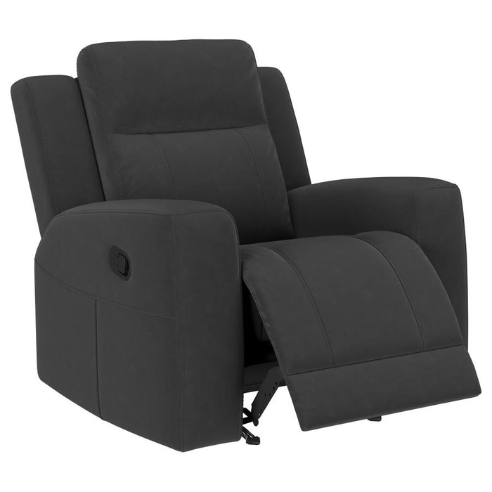 Luvano Luxurious Upholstered Recliner Chair - Charcoal