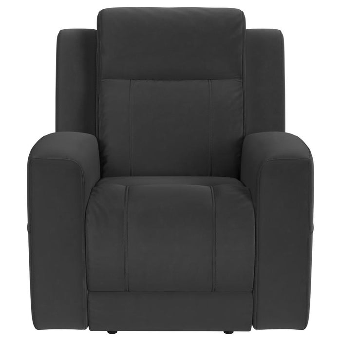 Luvano Luxurious Upholstered Recliner Chair - Charcoal