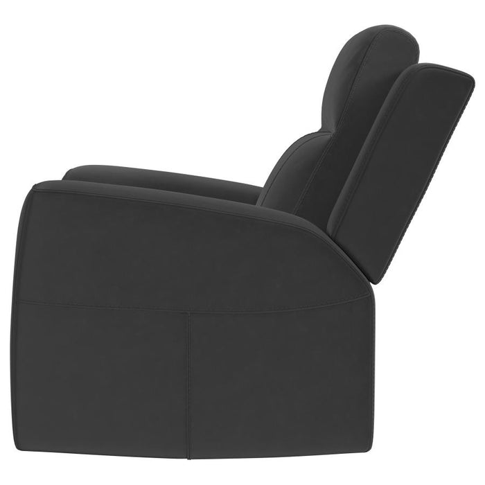 Luvano Luxurious Upholstered Recliner Chair - Charcoal