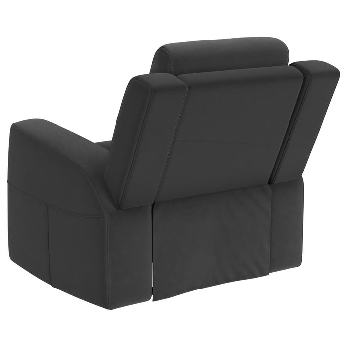 Luvano Luxurious Upholstered Recliner Chair - Charcoal