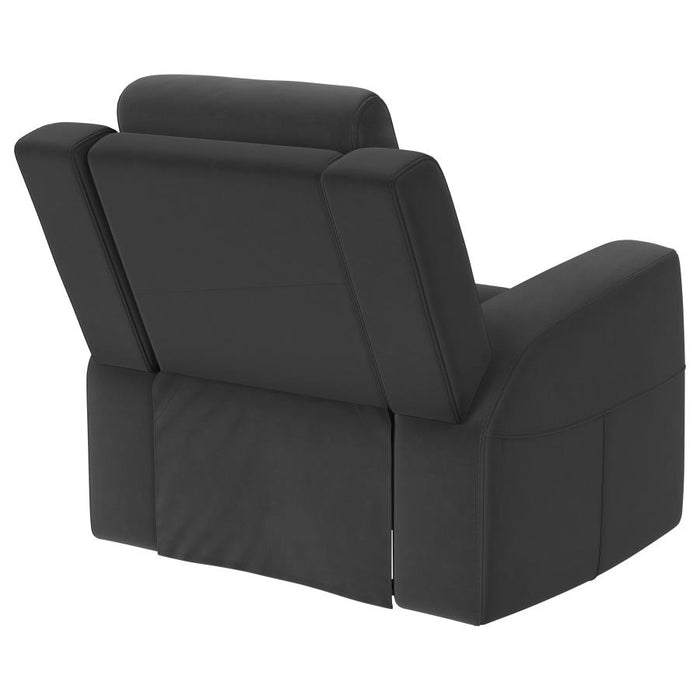 Luvano Luxurious Upholstered Recliner Chair - Charcoal