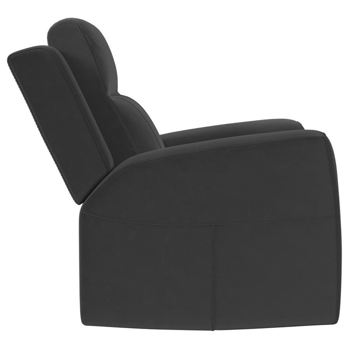 Luvano Luxurious Upholstered Recliner Chair - Charcoal