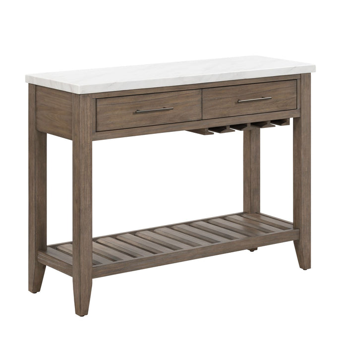 Wynford Bar Console Table – Wood Wine Storage with Drawers