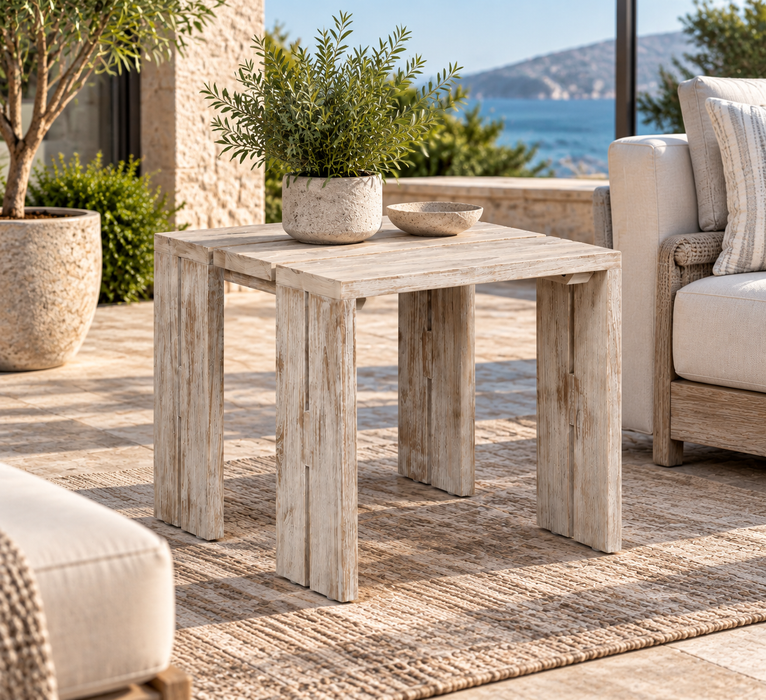 Paradiso Outdoor Teak Natural Look End Table