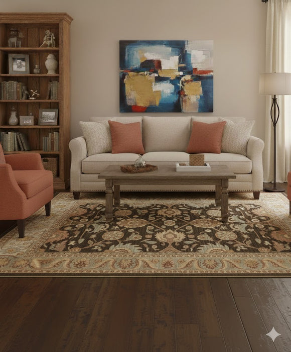 Hand-Knotted Sultanabad Vegetable-Dyed Wool Rug, 5' 9" x 8' 9"  (K)