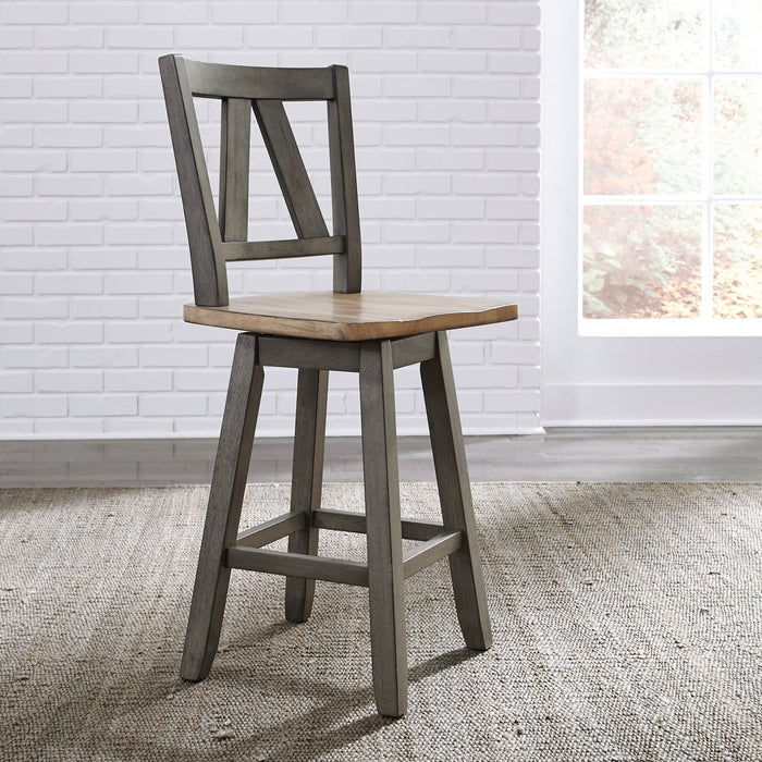 Nuvra Farm Counter Height Swivel Chair, Bar stool