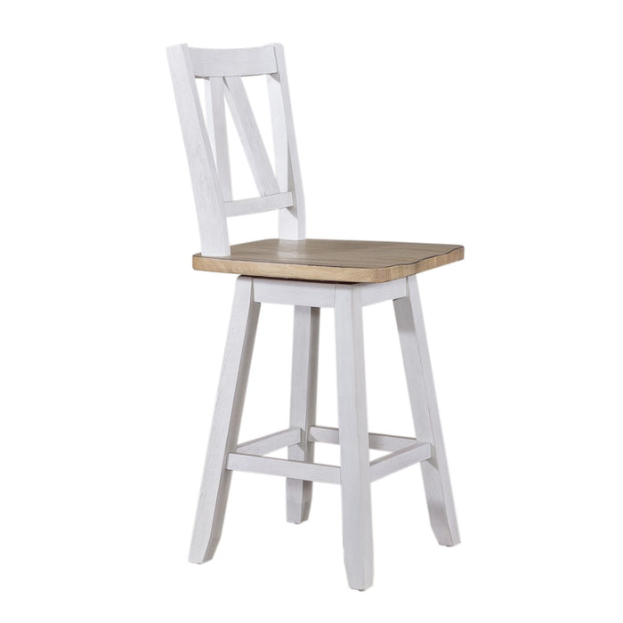 Nuvra Counter Height Swivel Chair, Farmhouse Bar Stool
