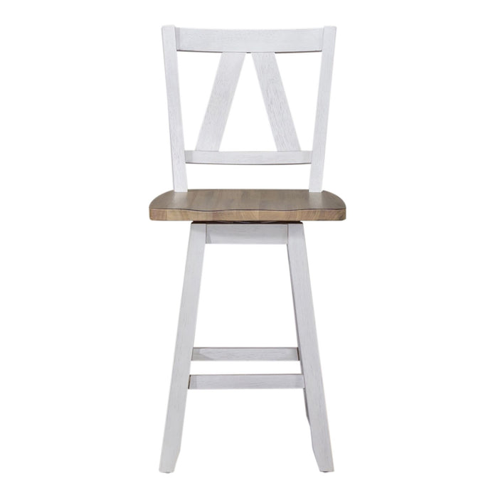 Nuvra Counter Height Swivel Chair, Farmhouse Bar Stool