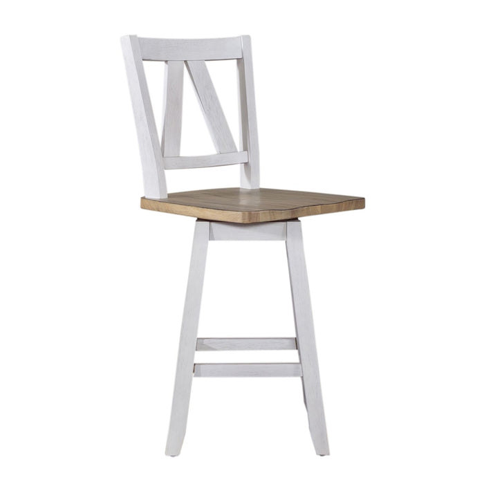 Nuvra Counter Height Swivel Chair, Farmhouse Bar Stool