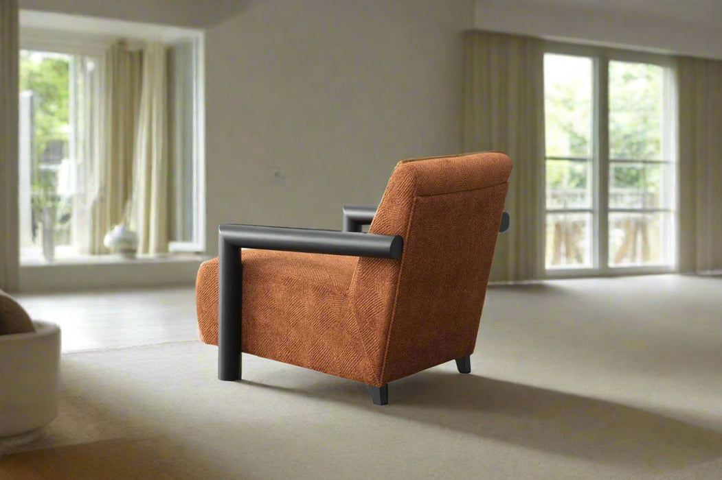 Nora Collection Mid-Century Modern  Arm Chair - Orange