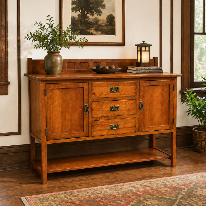 Mission Turner Sideboard-3 Drawers-2 Doors-Michael's Cherry (MC-A)-58"