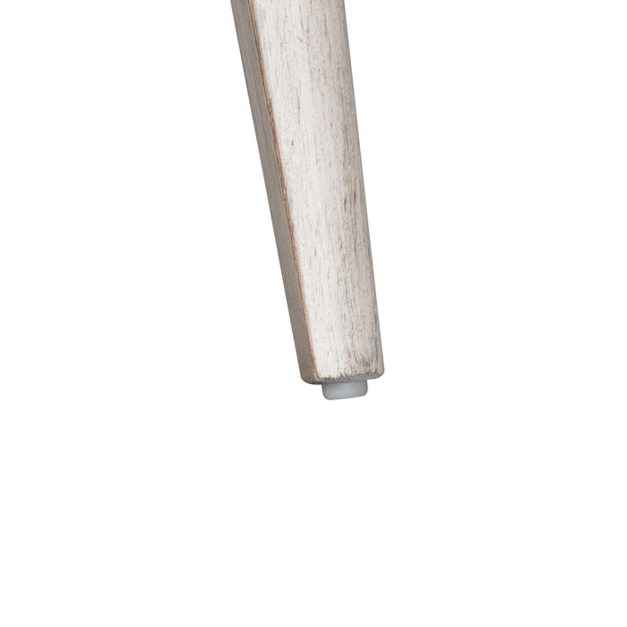 Hillstone Modern Farmhouse Bench – White Base, Natural Seat