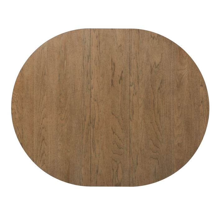 Hillstone Farmhouse Round Table with Distressed White Base