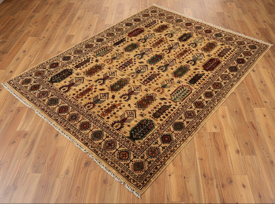 Hand-Knotted Bakhtiar Vegetable-Dyed Wool Rug,: 8' 1" x 10' 1"