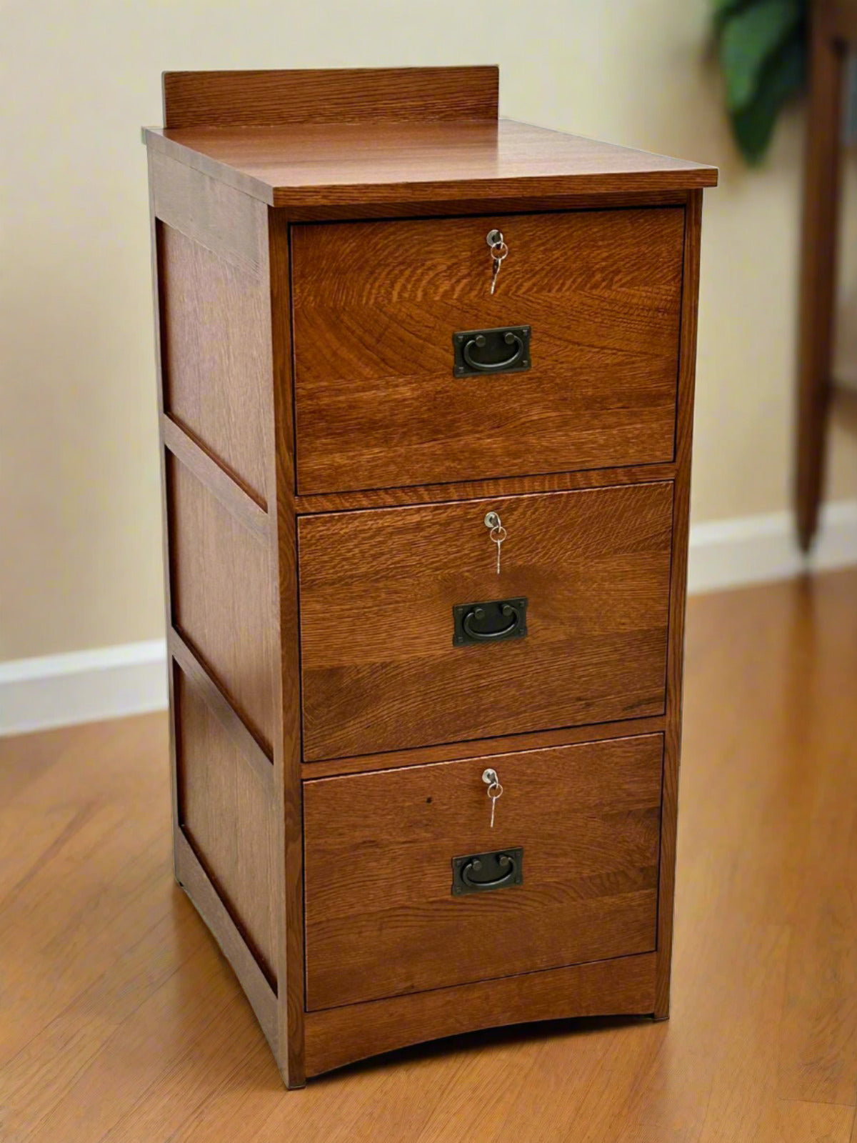 Mission Solid Oak 3 Drawer File Cabinet Handcrafted Crafters and