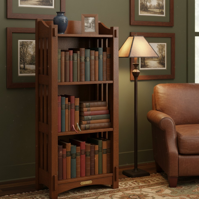 Mission / Arts and Crafts Style Open Bookcase - Model 5284