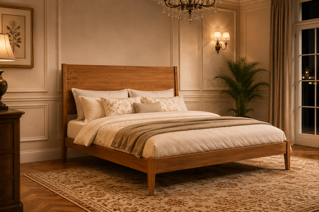 Heritage Cherry Solid Cherry Wood Platform Bed