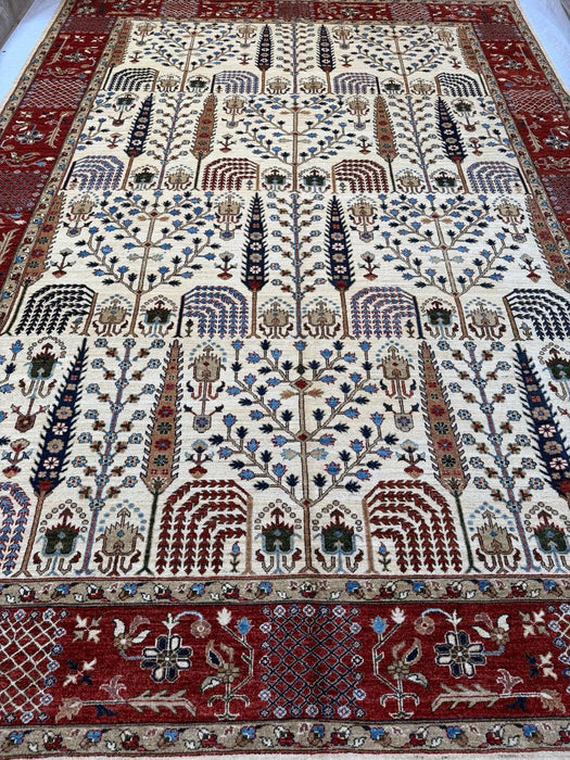 Hand-Knotted Bakhtiar Vegetable Dye Rug from Pakistan, 10' x 14'