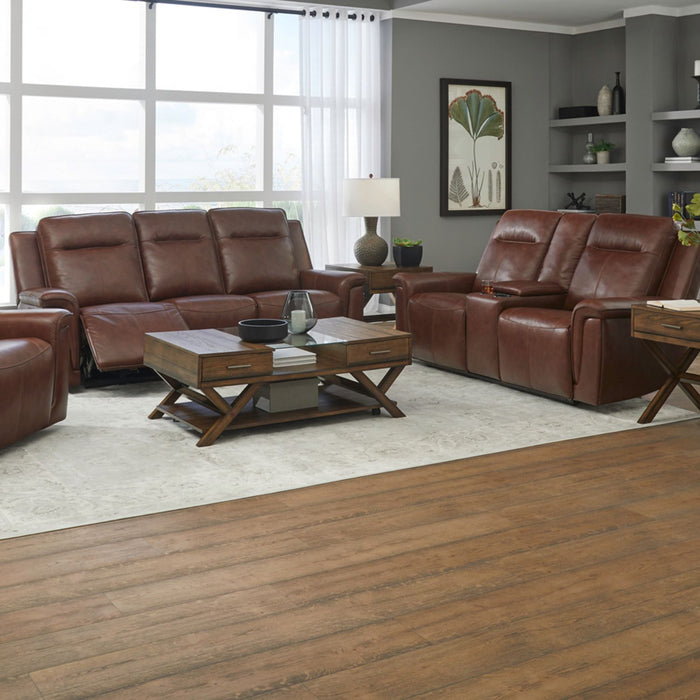 Opulent Rest Series Top Grain Leather Power Recliner Sofa Set