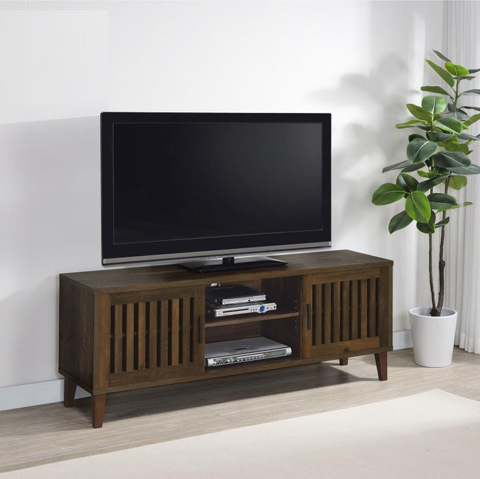 Mavro 60" Mid-Century Modern Media Console – Dark Pine Finish